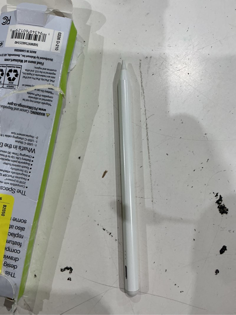 Condition photo showing As Is for onn magnetic stylus pro pen with magnetic charge, white