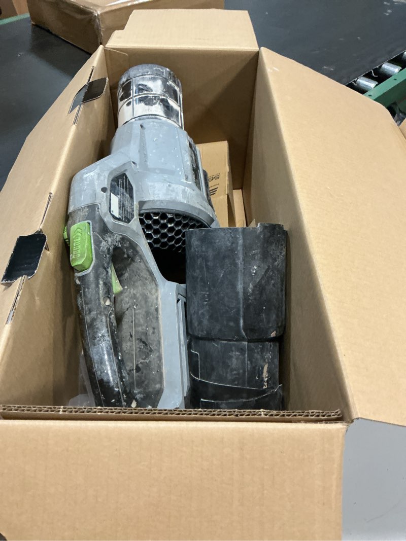 Condition photo showing As Is for ego power+ lb6151 170 mph 615 cfm 56 v battery handheld leaf blower kit (battery & charger) w/ 2.5 ah battery