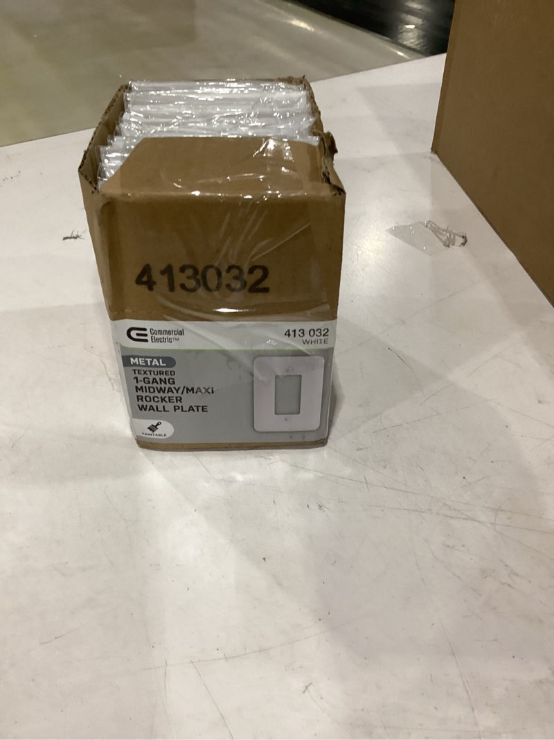 Condition photo showing As Is for metal wall plate