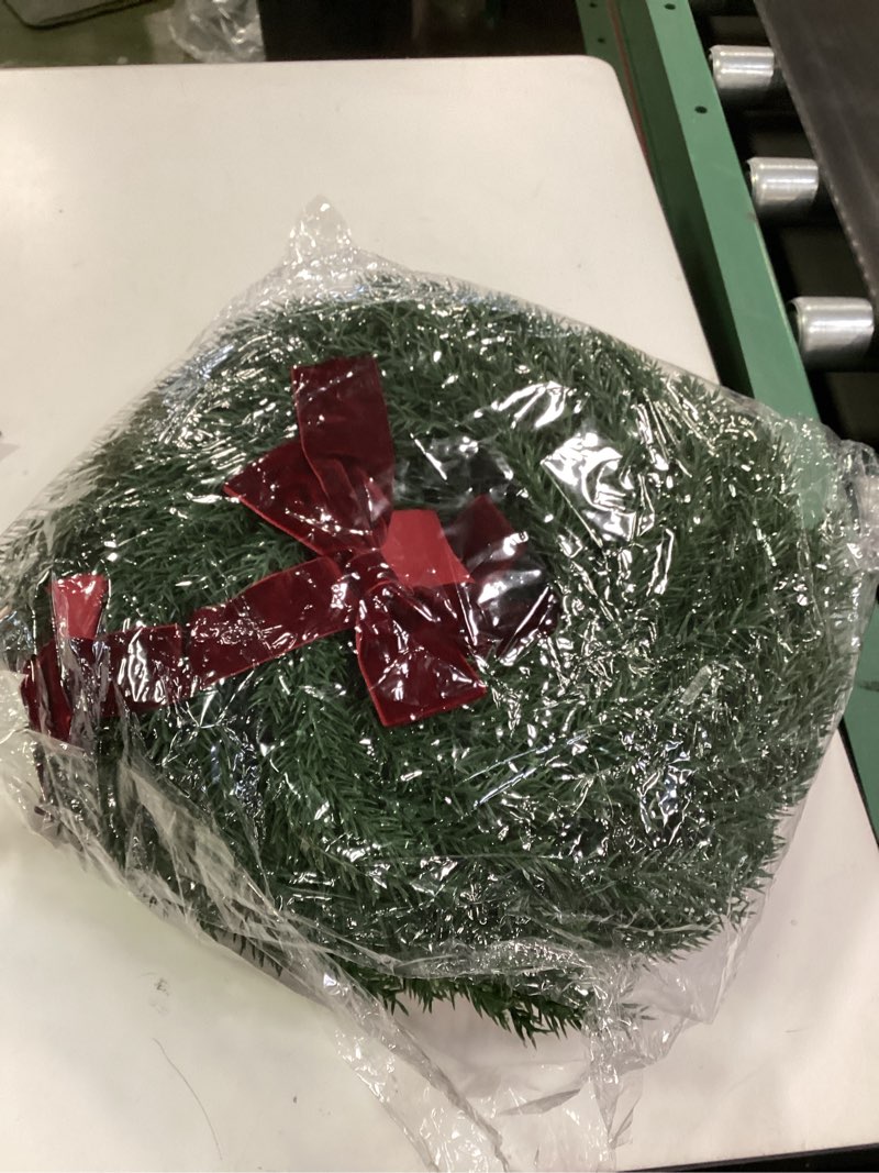 Condition photo showing New/Like New for Luinabio 4 Pcs Small Christmas Norfolk Wreaths Evergreen 12.6 Inch Christmas Kitchen Cabinet Mini Wr