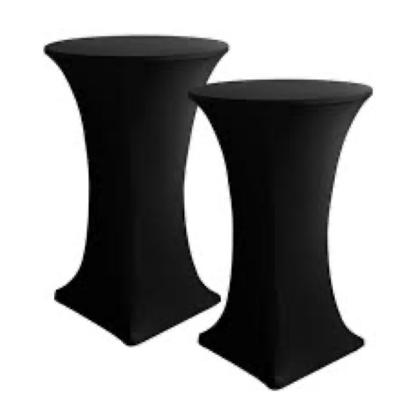 holidayideas cocktail table covers, 2 pack - fitted stretch spandex square corners cocktail tableclo