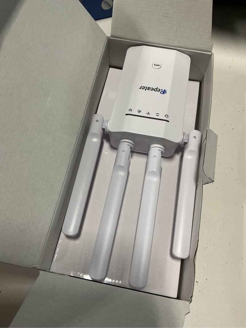 Condition photo showing Good Condition for 2026 new wifi extender signal booster for home, 15715sq.ft long range wifi repeater wireless routers signal amplifier, mesh wifi 15x faster access point with ethernet port, easy setup, 5 working mode white