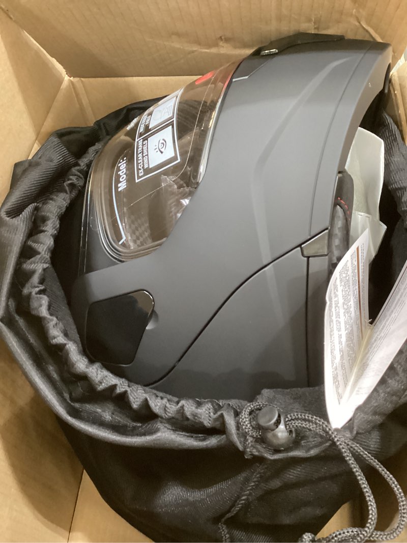 Condition photo showing Good Condition for Adult Modular Motorcycle Helmets, DOT Approved Flip up Dual Visor Full Face Helmet for Men Women Moto ATV UTV Snowmobile ADV Four Wheeler Street Bike with Gloves & Mask Medium Black