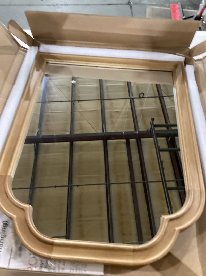 Condition photo showing New/Like New for WallBeyond Wood Frame Wall Mirror Decor for Entryway, Living Room or Bedroom Home Decor - Light Woodgrain 16" x 20" Natural Color 20"L x 16"W Natural B