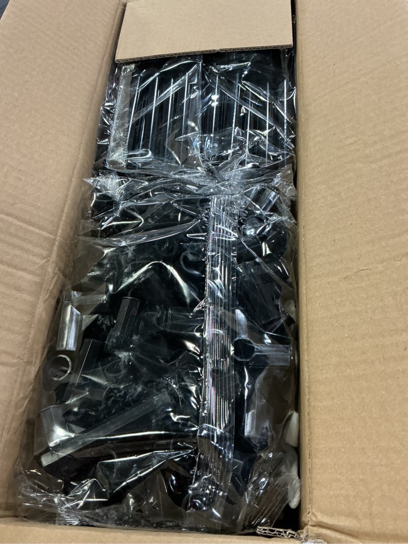 Condition photo showing New/Like New for shoe rack - 10 tiers shoe organizer with detachable fabric shelves & metal frame, up to 20-25 pairs narrow tall shoe rack for closet, entryway, 17.7" x 11.0" x 63" black-11"d x 17.7"w
