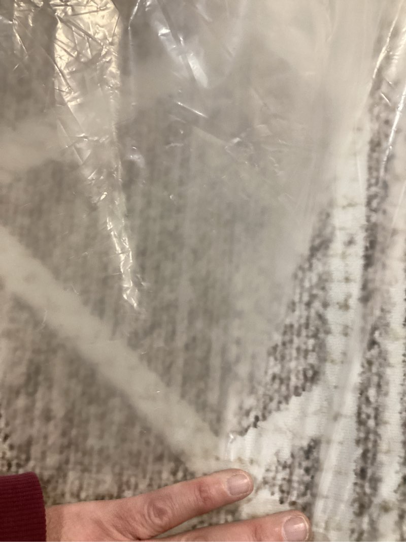 Condition photo showing Good Condition for ReaLife Rugs Machine Washable Area Rug Runner - Living Room Bedroom Bathroom Kitchen Entryway Office - Padded Low Pile Stain Resistant Premium - Boho Modern Farmhouse - Tessa - Beige Ivory 2'6" x 6' 2'6" x 6' (Rectangular) Trellis - Light Beige Ivory