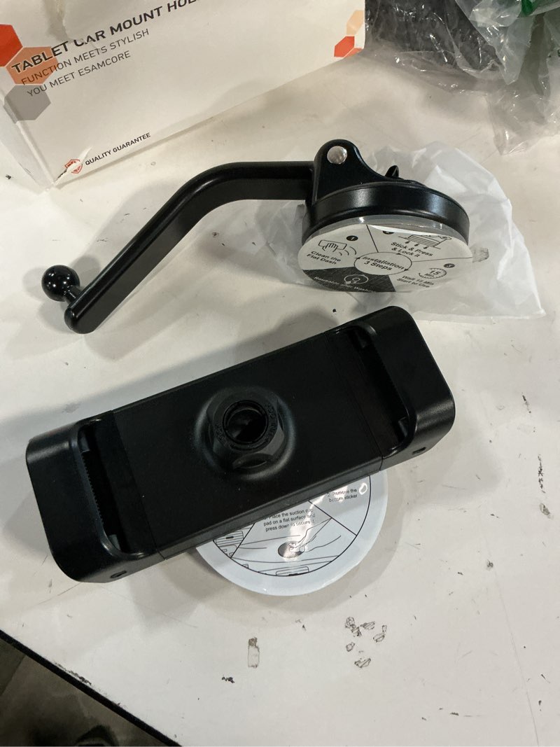 Condition photo showing Good Condition for esamcore tablet holder for car dashboard, windshield mount holder for ipad & foldable phone stand with stable 360° adjustable clamp car gadgets & accessories for ipad air pro mini all 6”-11” devices