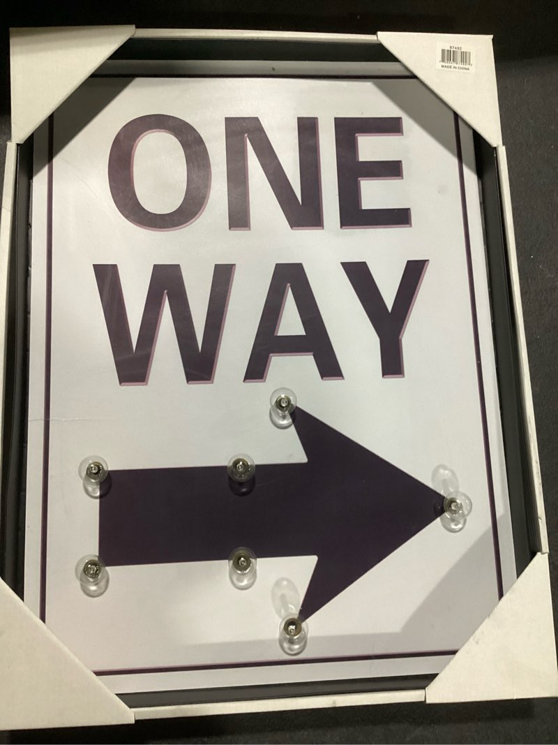 ONE WAY LED SIGN