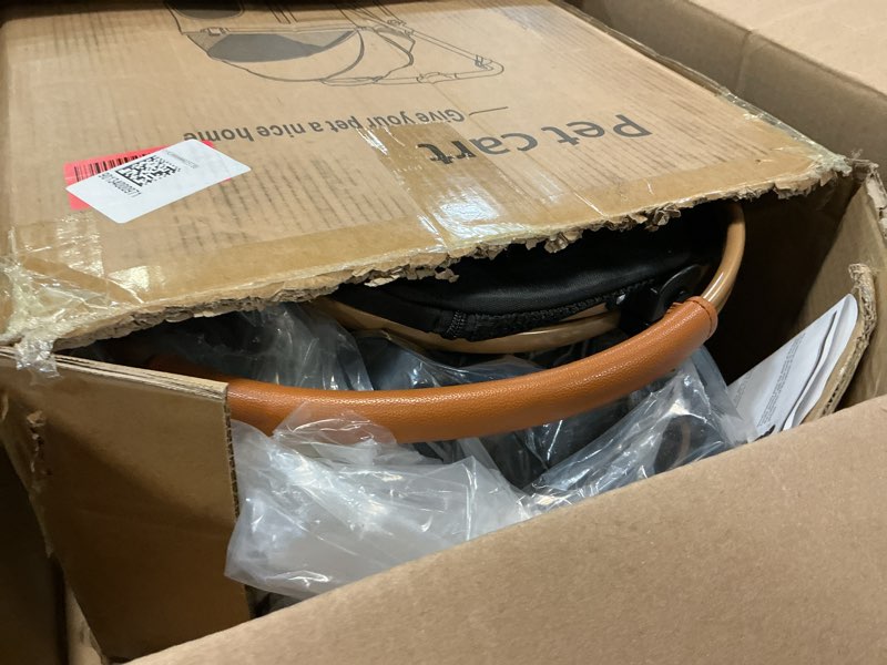 Condition photo showing Good Condition for 4 Wheels Pet Stroller for Small Medium Dogs Cats Up to 45 lbs Folding Dog Stroller with Detachable Breathable Carrier Suitable for Car Seat, Hand Carry & Travel, All Terrain, 3 in 1 Multifunctional Black