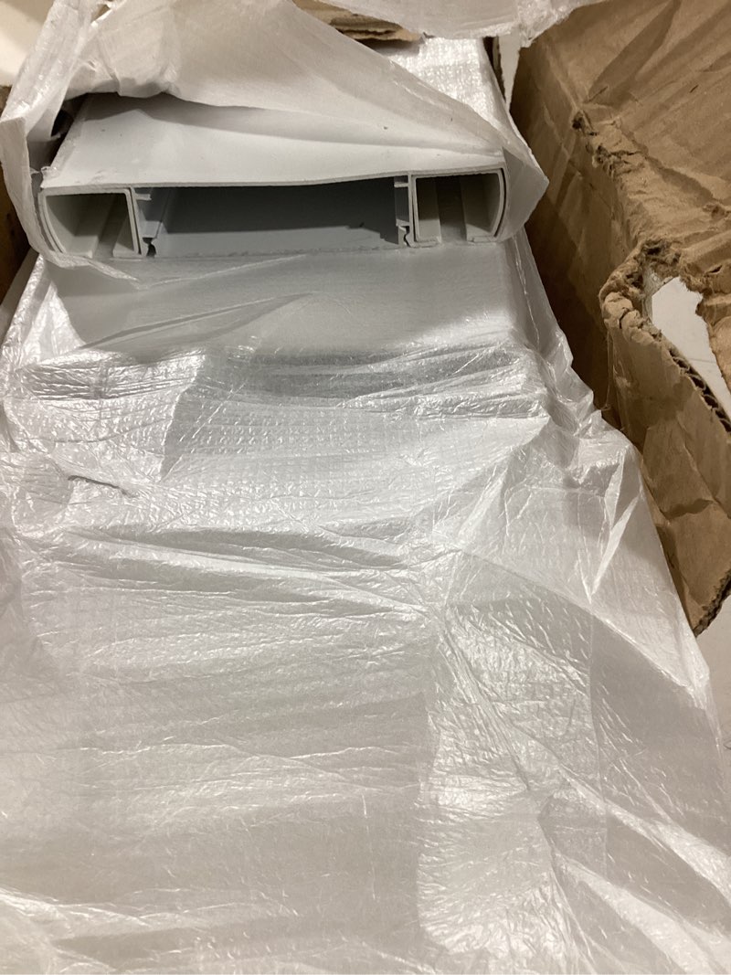 Condition photo showing Good Condition for double row curtain track ceiling mounted, silent heavy duty curtain track system, sliding rails for curtains, room divider for bedroom living room hospital (track ships in sections with connectors) 3.7m(12.1ft) white