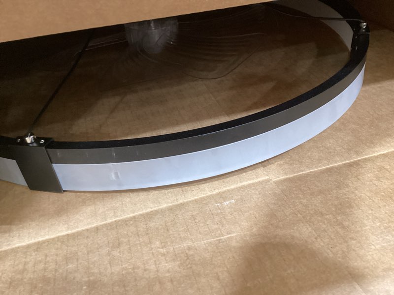 Condition photo showing Good Condition for addlon ceiling fans with lights and remote, 20'' low profile flush mount ceiling fan, 3000–6000k dimmable led fandelier, bladeless crystal fan light for bedroom, kitchen, living room, black black / crystal 20 inch