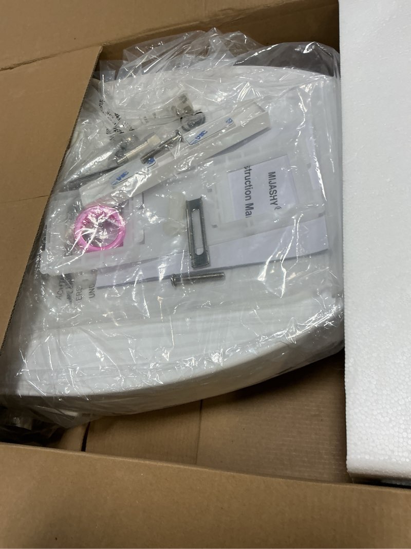 Condition photo showing Good Condition for bidet toilet seat, elongated, electric, warm water, air dryer, heated seat and slow close lid, front and rear wash, night light, wireless remote, 102 (elongated) oval