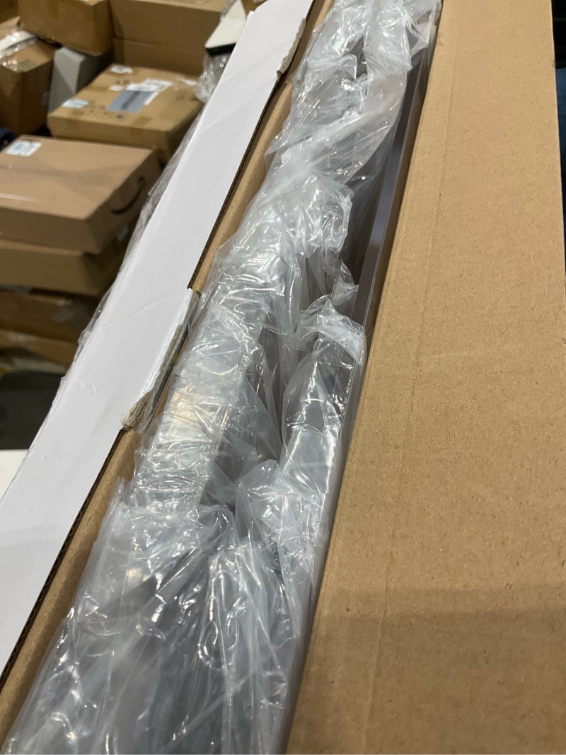 Condition photo showing New/Like New for 22×22 inches oversize extra large sturdy clear acrylic serving tray king size decorative big ottoman trays with cut out handles water proof bed tray coffee counter top organizer clear 22" x 22" x 2"