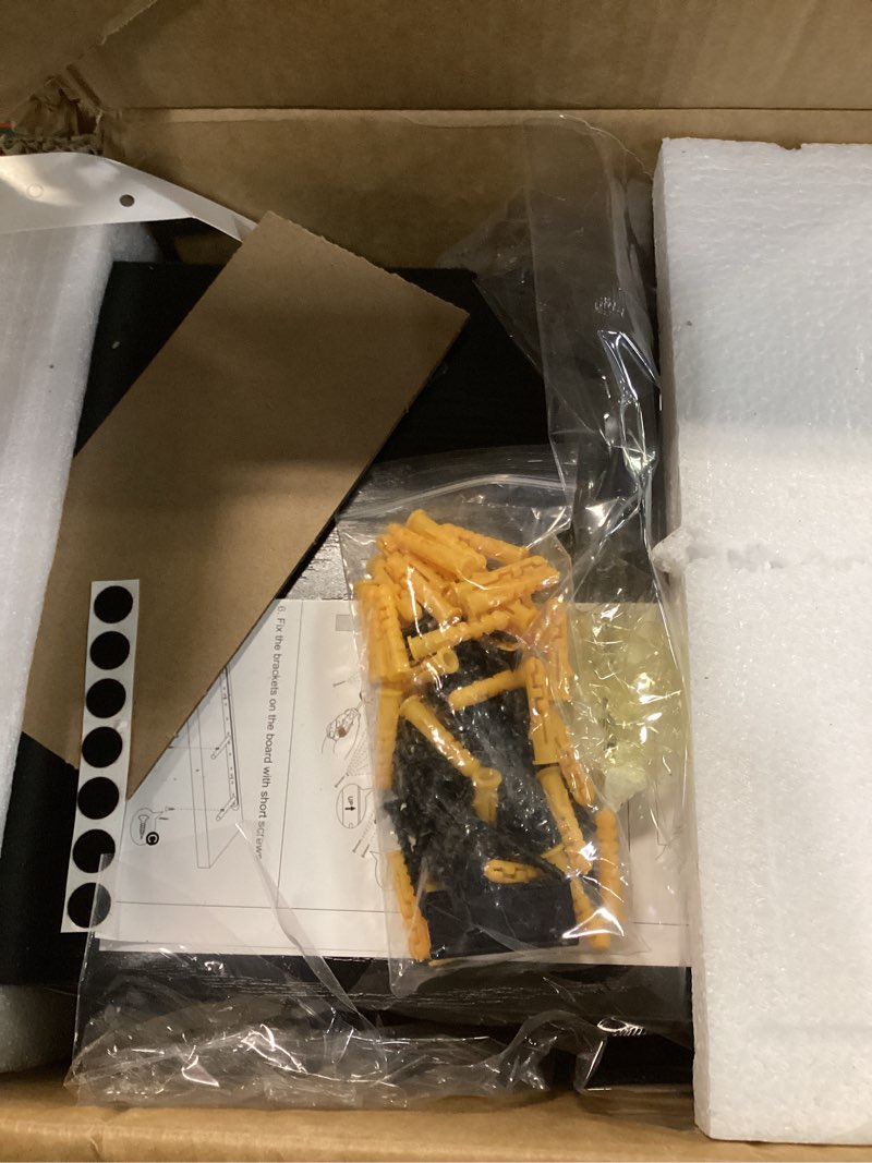 Condition photo showing Good Condition for BAYKA Floating Shelves for Wall, 36 inches Long Wall Mounted Rustic Wood Shelves for Bathroom, Bedroom, Living Room, for Book/Storage/Decor with 30lbs Capacity - Black,Set of 3 A. Black - Universal Classic Style 36inches