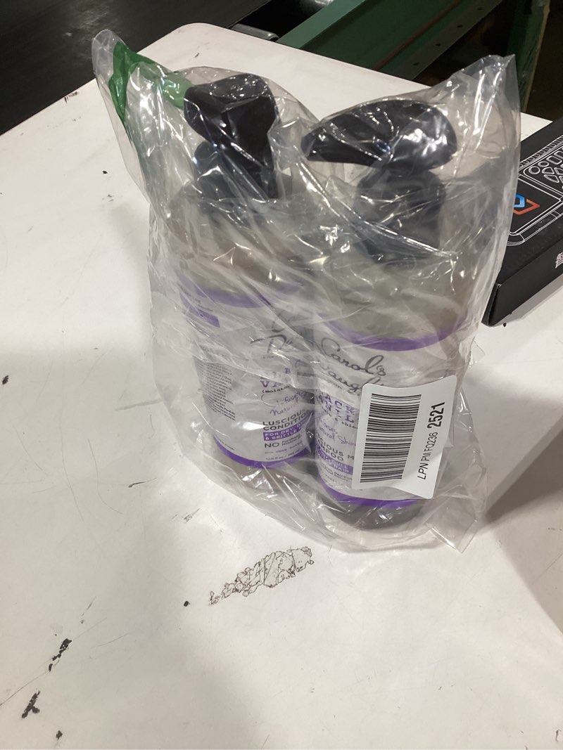 Condition photo showing New/Like New for carol's daughter black vanilla sulfate free shampoo and conditioner set for curly, wavy or natural hair, moisturizing hair care for dry, damaged split ends, 1 kit