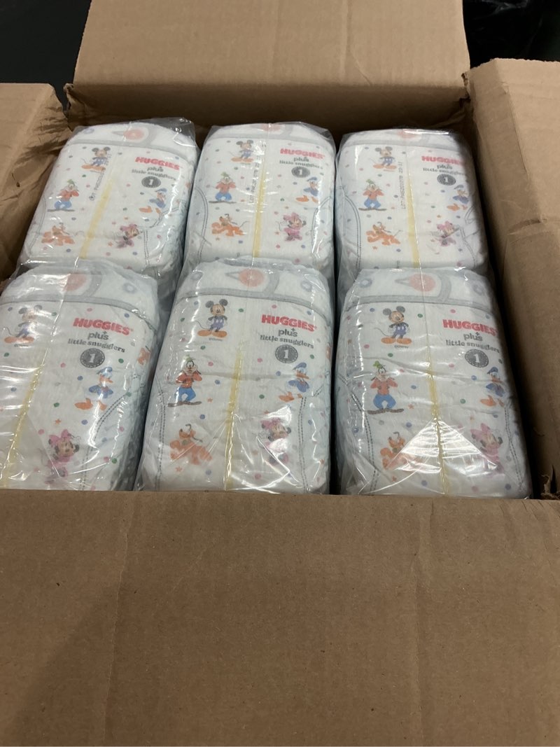 Condition photo showing New/Like New for huggies plus diapers size 1, 192 count