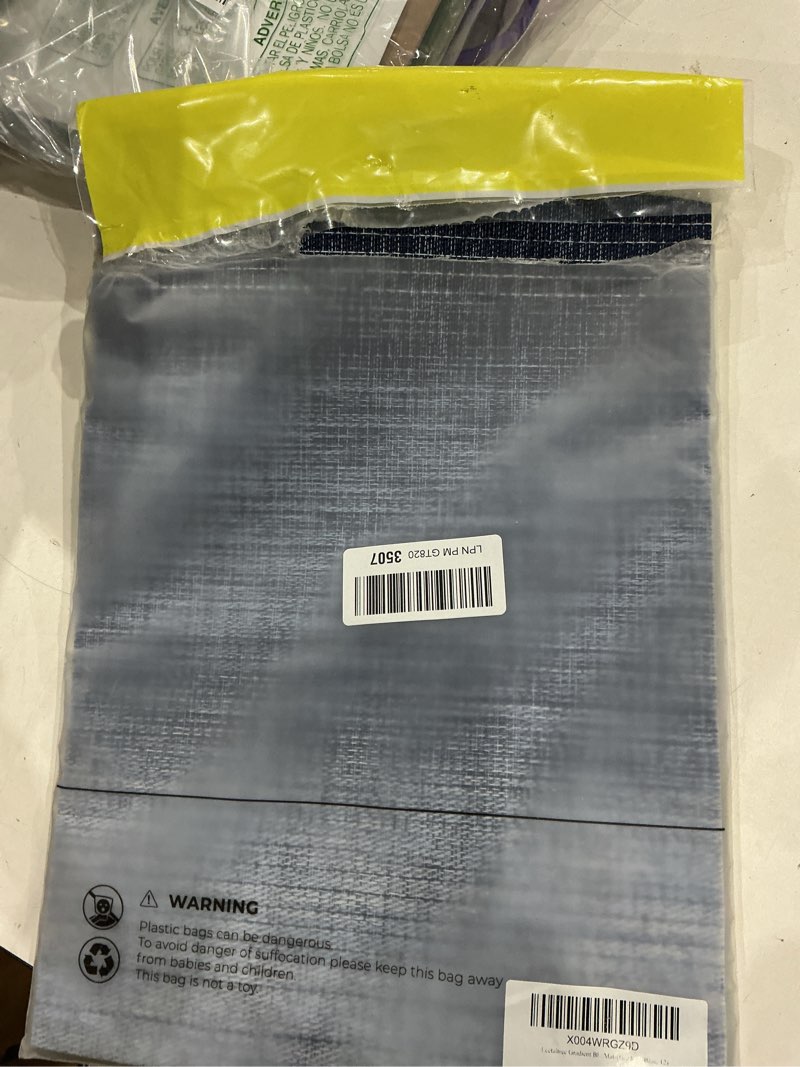 Condition photo showing Good Condition for leetaltree gradient blue woven placemats set of 12 - heat resistant non-slip place mats for dining table, washable durable pvc vinyl woven table mats(gradient blue, 12) set of 12 d1- gradient blue