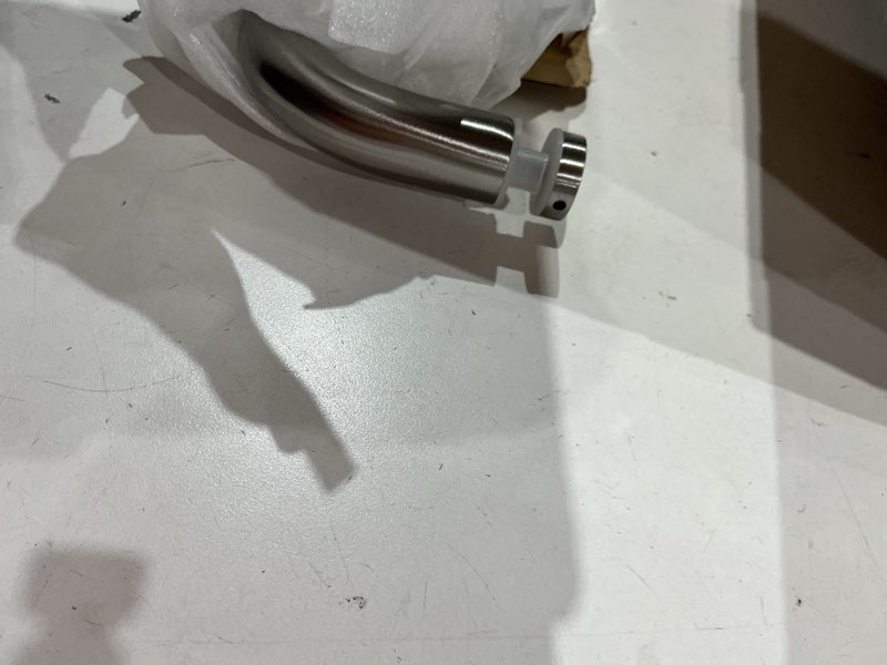 Condition photo showing As Is for (used)ranbo glass shower door towel bar 24 inch stainless steel sliding shower door handle replacement with brushed nickel finish for commercial and residential glass doors