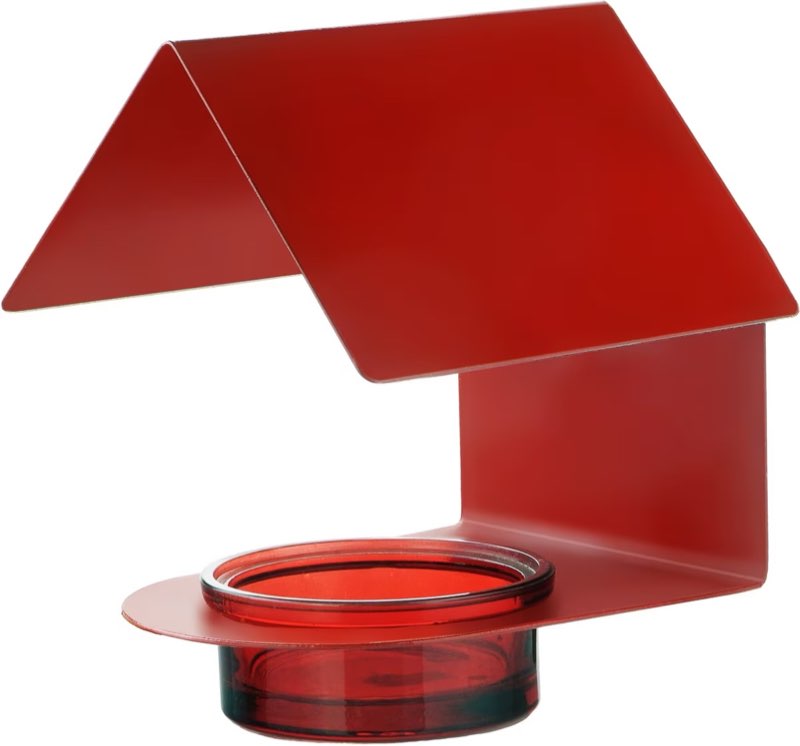 Mosaic Birds The Cottage House Bird Feeder, 3.4-oz, Red