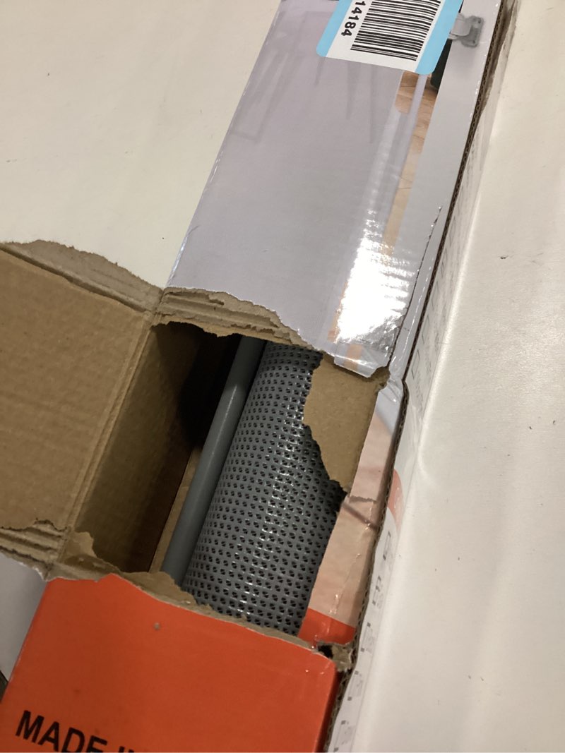 Condition photo showing Good Condition for Reinforced 60” Wide Retractable Dog Gate with Cat Door Gates for Pets with Reinforced Strips 33” Tall Mesh Baby Gate Retractable Pet Gates for Dogs Indoor with Door Cats Can in and Out Freely, Gray Gray Reinforced 33" X 60"?With Cat Door?