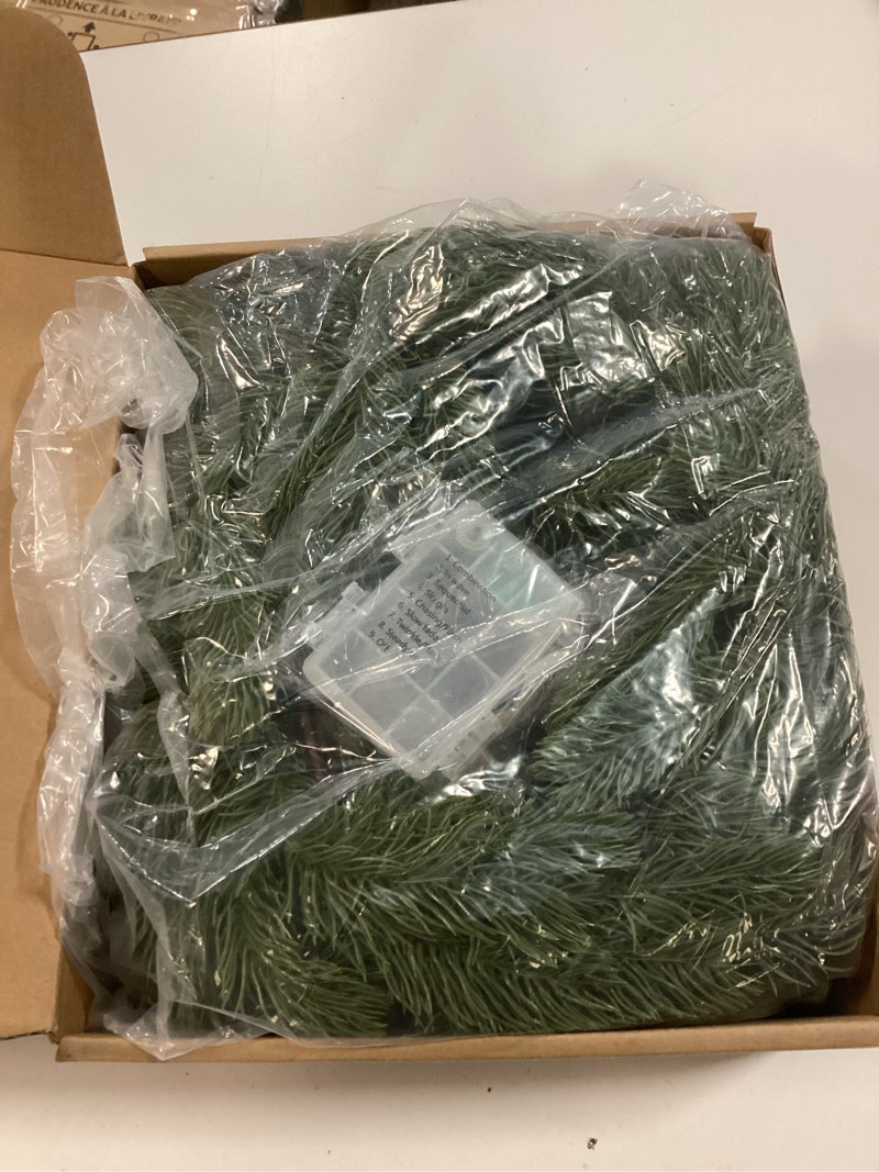 Condition photo showing Good Condition for Artificial Cedar Garland - 4ft Realistic Faux Cedar Greenery, Thick Plastic Holiday Garland for Indoor Outdoor Decor | Mantel, Doorframe, Christmas Home, Farmhouse & Villa Decoration 4ft (similar product)