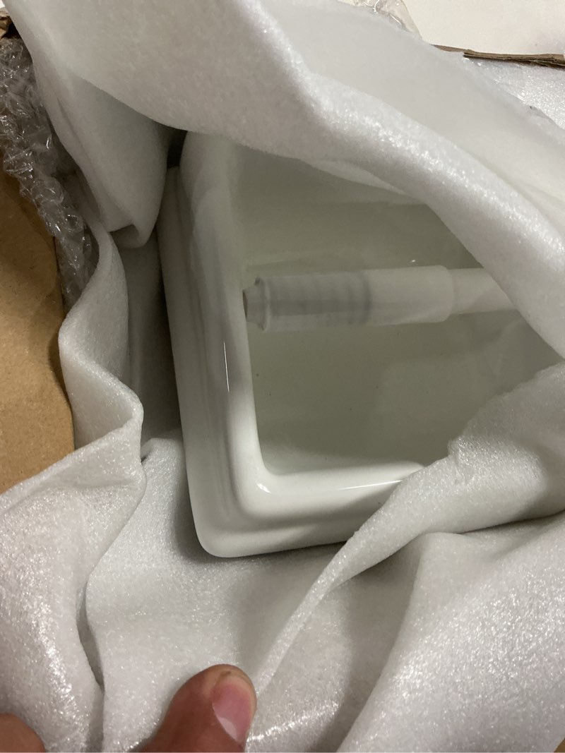 Condition photo showing Good Condition for acellegic recessed ceramic toilet paper holder cutout size 5.3 x 5.3 x 1.2 in white tp bathroom toil