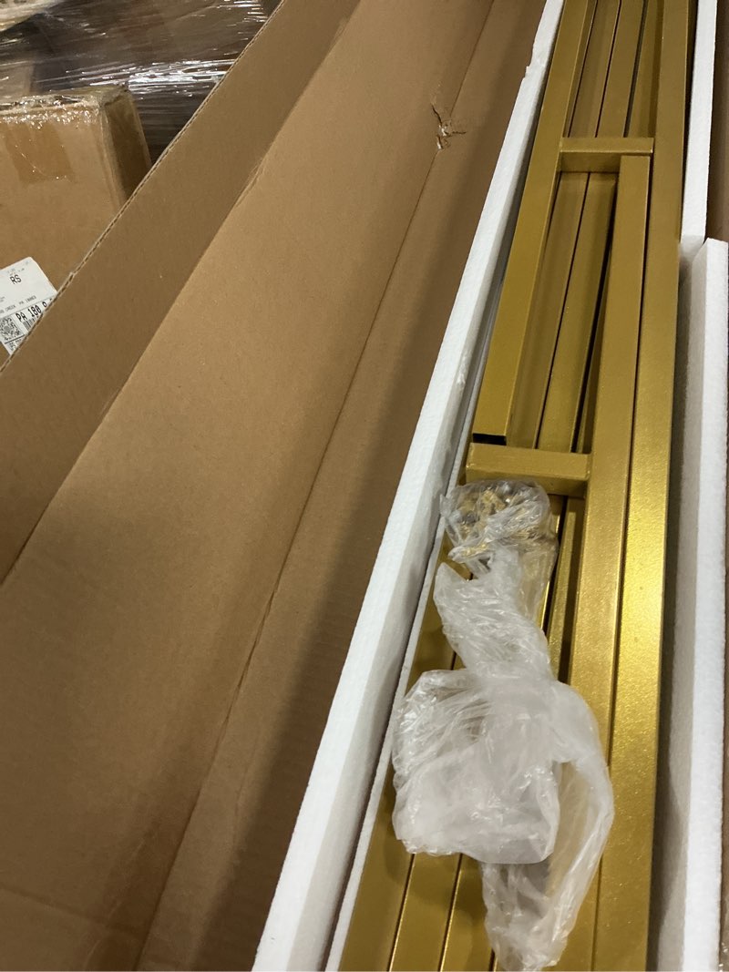 Condition photo showing Good Condition for happy life  balloon arch stand, gold backdrop stand 6.6 x 3.3 ft metal party frame for wedding ceremony bridal archway birthday party decoration