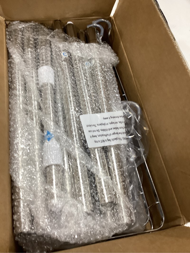 Condition photo showing Good Condition for lamu shower caddy corner tension pole, stainless steel shower organizer, strong spring, 5 adhesive pads, 2.4 in non-slip grid base, adjustable 4-tier basket, 4 hooks, fits heights 37.8-12 in, silver