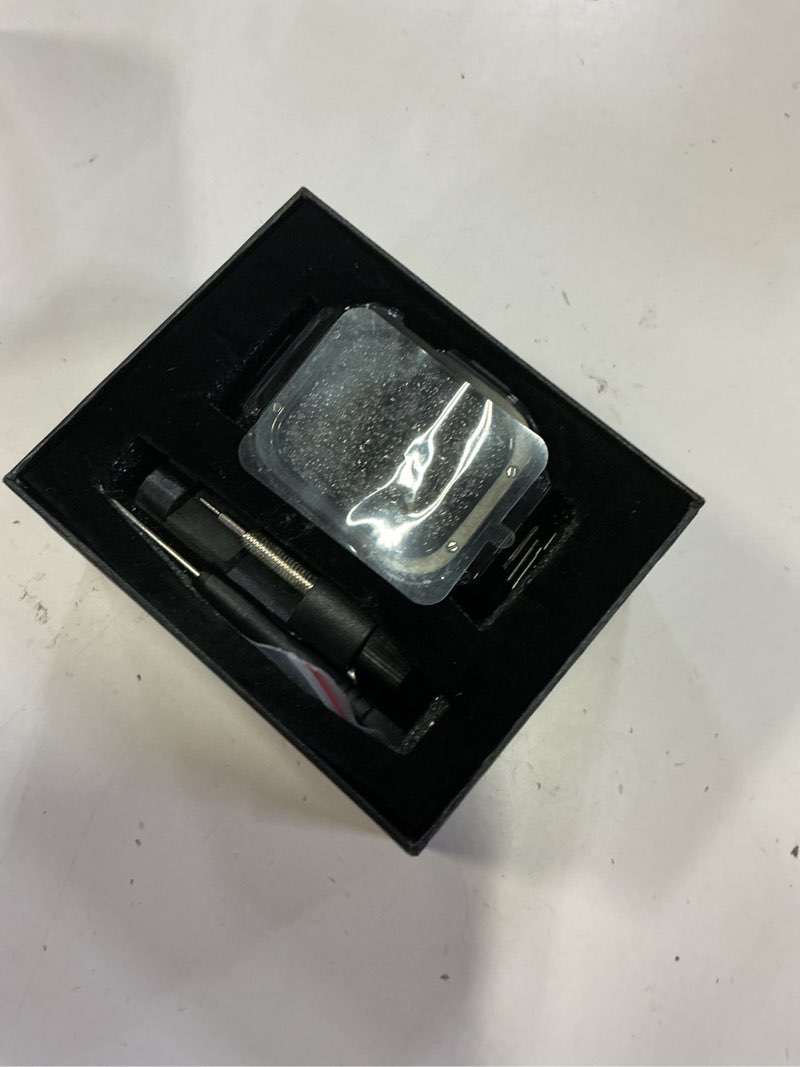 Condition photo showing New/Like New for miohhr stainless steel watch band with case compatible with apple watch ultra3/2/1 series 11 10 9 8 7 6 5 4 3 2 1 se3/2/1, metal strap with protective cover for iwatch 49/46/45/44/42/41/40/38mm men black 46mm(series 11 10)