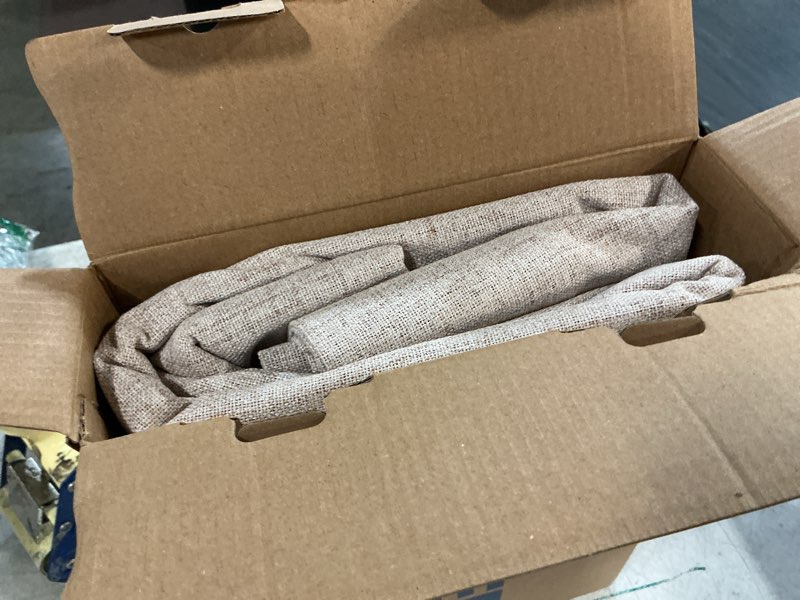 Condition photo showing New/Like New for miulee 100% blackout linen textured curtains for bedroom solid thermal insulated natural beige grommet room darkening curtains & drapes luxury decor for living room nursery 52 x 84 inch (2 panels)