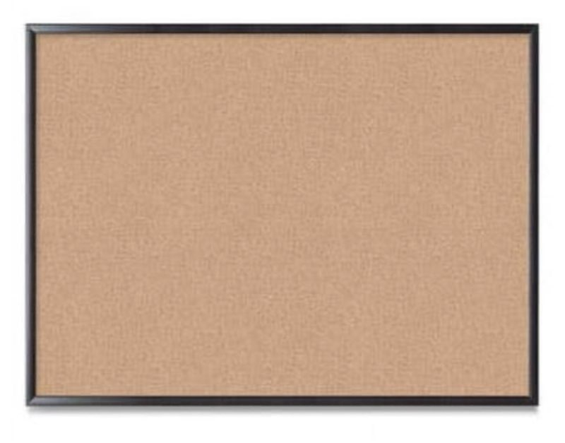 U Brands Cork Bulletin Board  48  x 36   Black MDF Frame  2876U