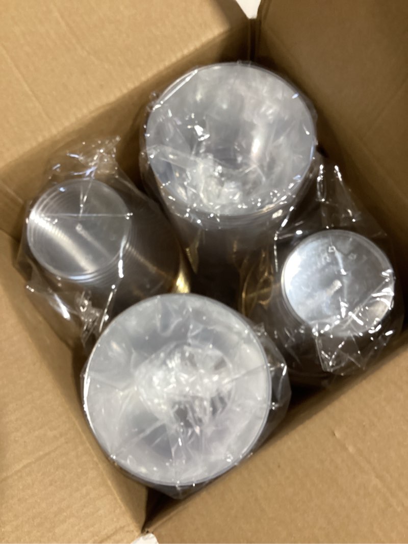 Condition photo showing Good Condition for nervure 120pcs gold plastic cups - 9oz gold rimmed plastic cups - heavy duty disposable clear cup with gold rim perfect for weddings, receptions & parties 120pcs-gold-9oz