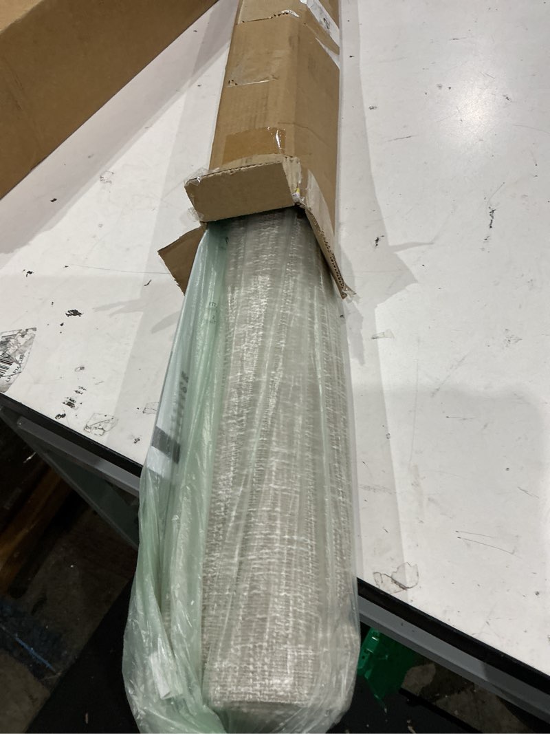 Condition photo showing As Is for no tools no drill cordless roman shades for indoor windows 100% blackout, for window size 36" w × 48" h beige beige 36" w × 48" h