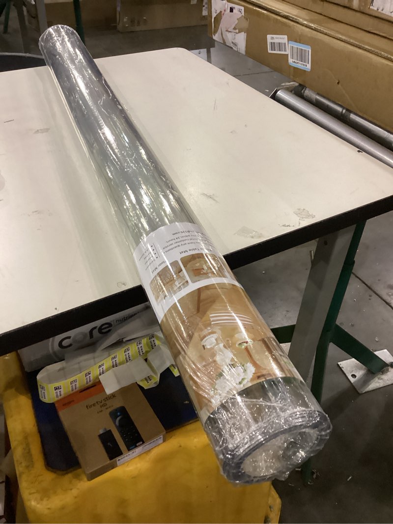 Condition photo showing New/Like New for Royhom Clear Table Cover Protector 40 x 80 Inch, 1.5mm Thick Plastic Table Cover, Waterproof, Easy to Clean, Transparent PVC Desk Protector Mat for Dresser, TV Cabinet, Dining Room 40" x 80" (Rectangular) Clear 1.5mm