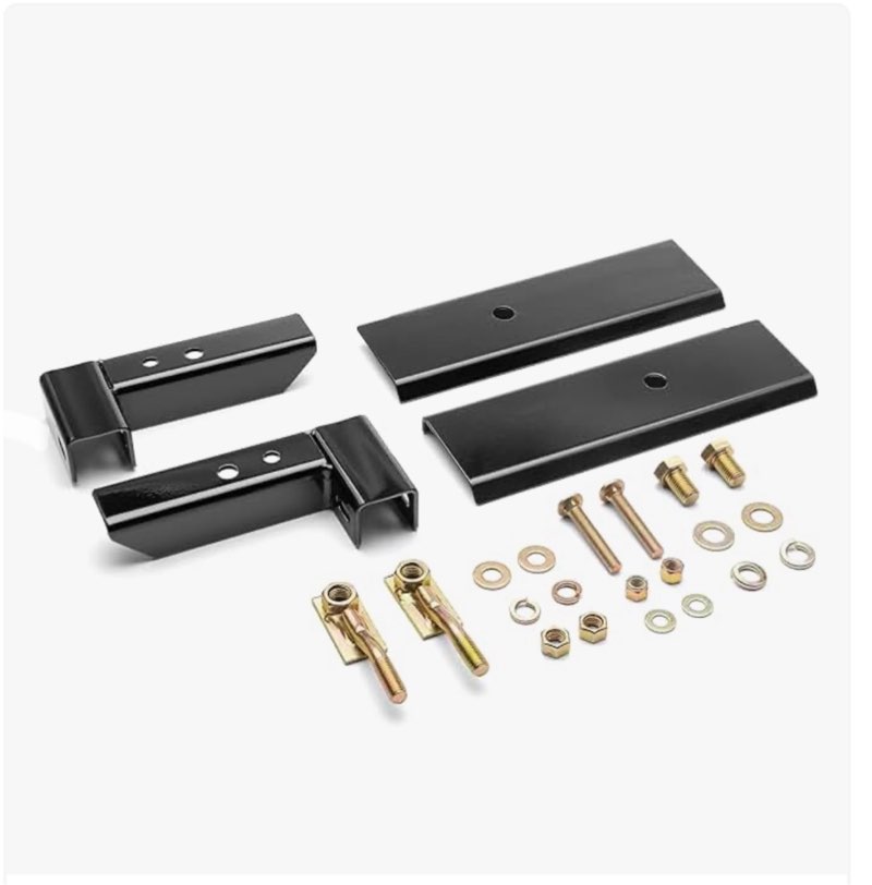 realtruck backrack hardware kit for use w/standard bed, black, no drill | 30122 | fits 2019-2025 chevrolet/gmc silverado/sierra 1500; 2022 chevrolet silverado 1500 ltd