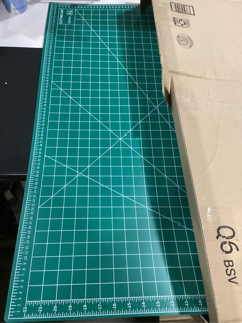 Condition photo showing Good Condition for self healing cutting mat, 36" x 24", double-sided rotary cutting mat for sewing, quilting, scrapbooking, fabric & craft cutting board (a1), green 36"l x 24"w