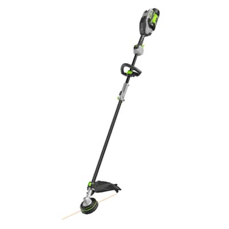 ego power+ multi-head system with line iq, powerload 56-volt 17-in straight shaft attachment capable battery string trimmer edger conversion capable 5 ah (battery included) (charger included)