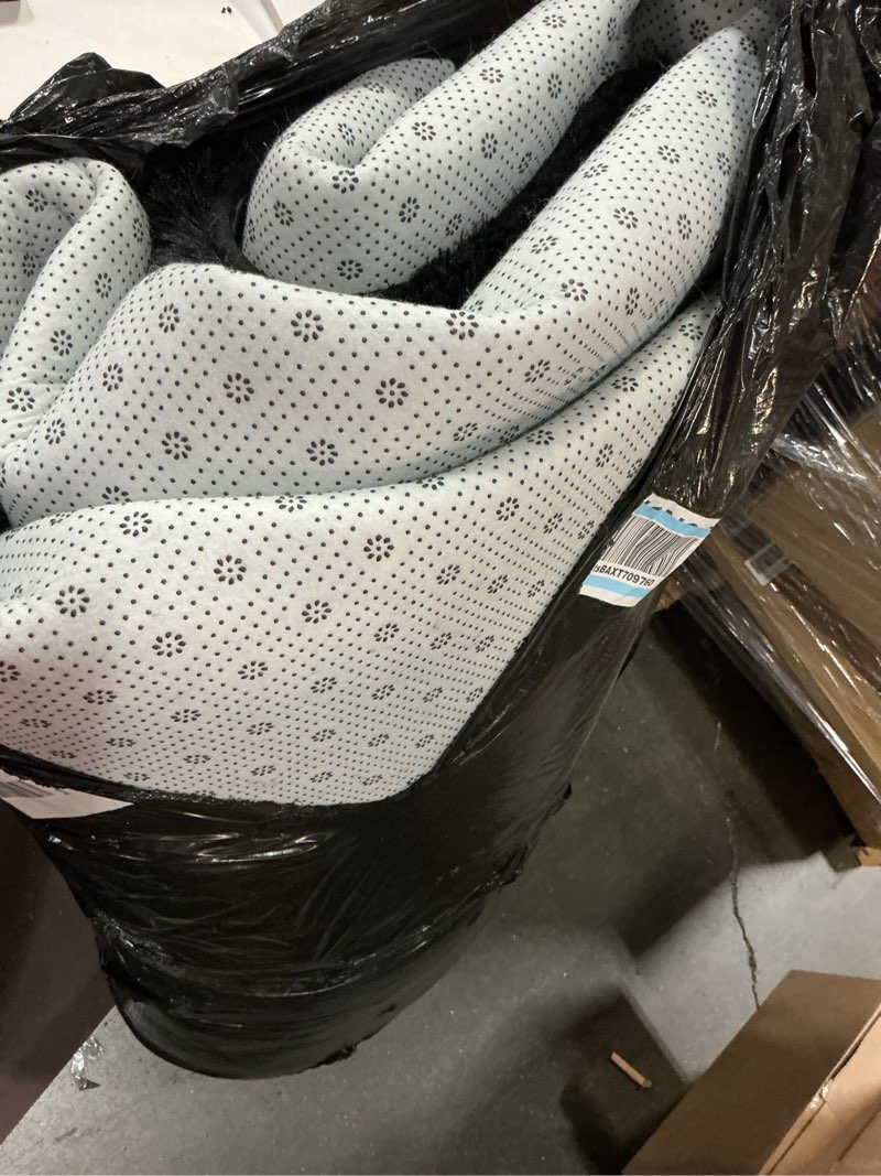 Condition photo showing As Is for 8x10 Area Rug for Living Room:Ultra Soft Fluffy Shag Black Rugs,Large Fuzzy Plush Indoor Non Slip Carpet Washable Rug for Bedroom Kids Nursery Office Dorm Modern Decor(Black) Black 8' x 10' (Rectangular)