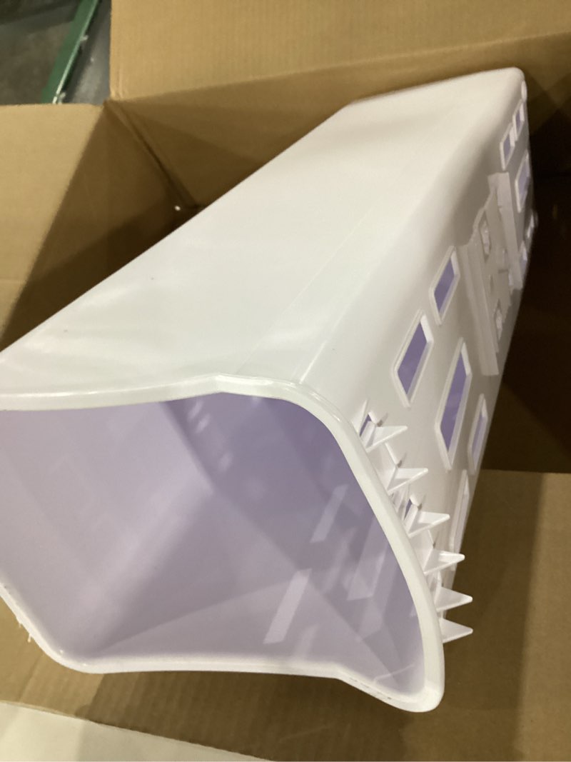 Steel City Plastic Newspaper Delivery Tube Box Receptacle & Mounting Bracket, White