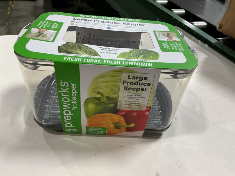 Condition photo showing New/Like New for prokeeper produce storage container with stay-fresh vent system – 5.7 quarts, airtight for fruits & vegetables produce - large