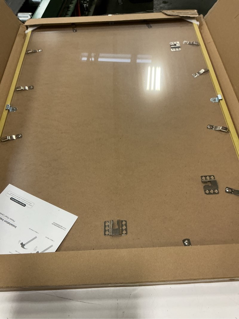 Condition photo showing As Is for upsimples 20x30 Poster Frame, Display Pictures 16x24 with Mat or 20x30 Without Mat, Wall Hanging Picture Frame, Gold, 1 Pack Gold 20x30