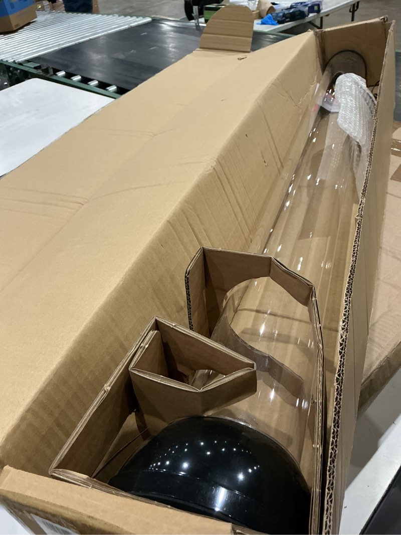 Condition photo showing As Is for wankeer large 4ft sensory bubble tube lamp, remote control bubble fish lamp with 16 color changing effects & 8 floating fishes, sensory aquarium mood light for autism, adhd, stress & anxiety relief