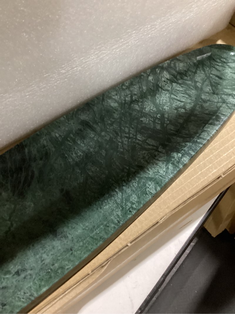 Condition photo showing Good Condition for Natural Marble Tray – Real Stone for Bathroom, Vanity, Counter, and Home Decor. Perfect for Jewelry, Candles, and Cosmetics. Durable, Elegant, and Unique Made of Real Stone?Green?