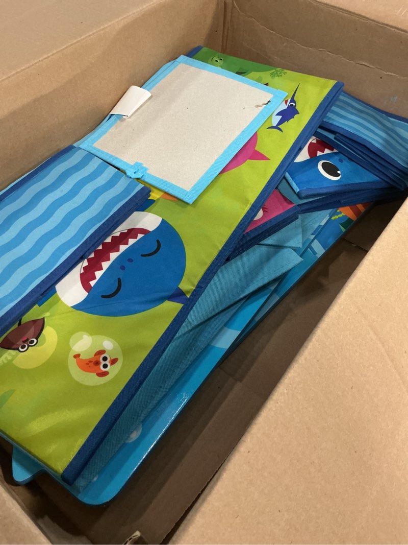 Condition photo showing As Is for Baby Shark Design & Store 6 Bin Toy Storage Organizer by Delta Children