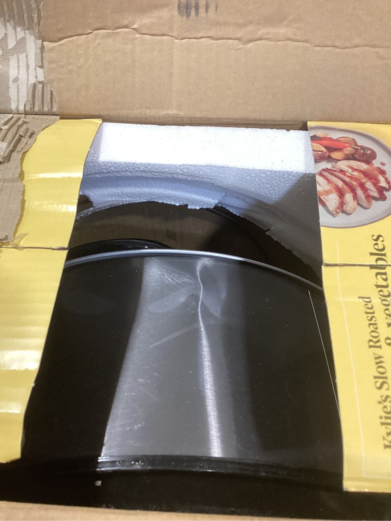 Condition photo showing As Is for Crock-Pot Large 8-Quart Programmable Slow Cooker with Auto Warm Setting Black Stainless Steel