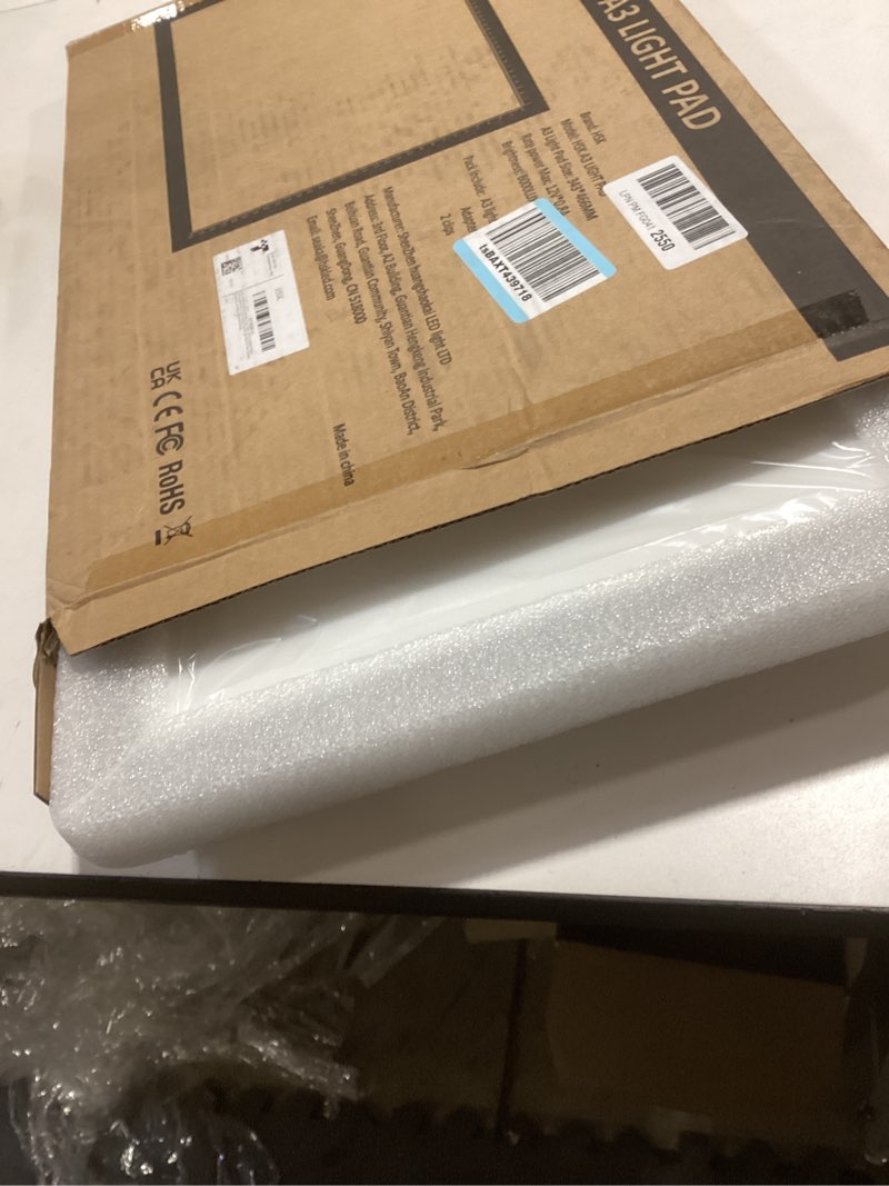 Condition photo showing Good Condition for HSK A3 Artist tracing Light Box Copy Table, 12V1A Adapter Power Dimmerable 6000 Lux Lock Button Artcraft Light Pad for Tatto Drawing, Sketching, Animation,Diamond Painting