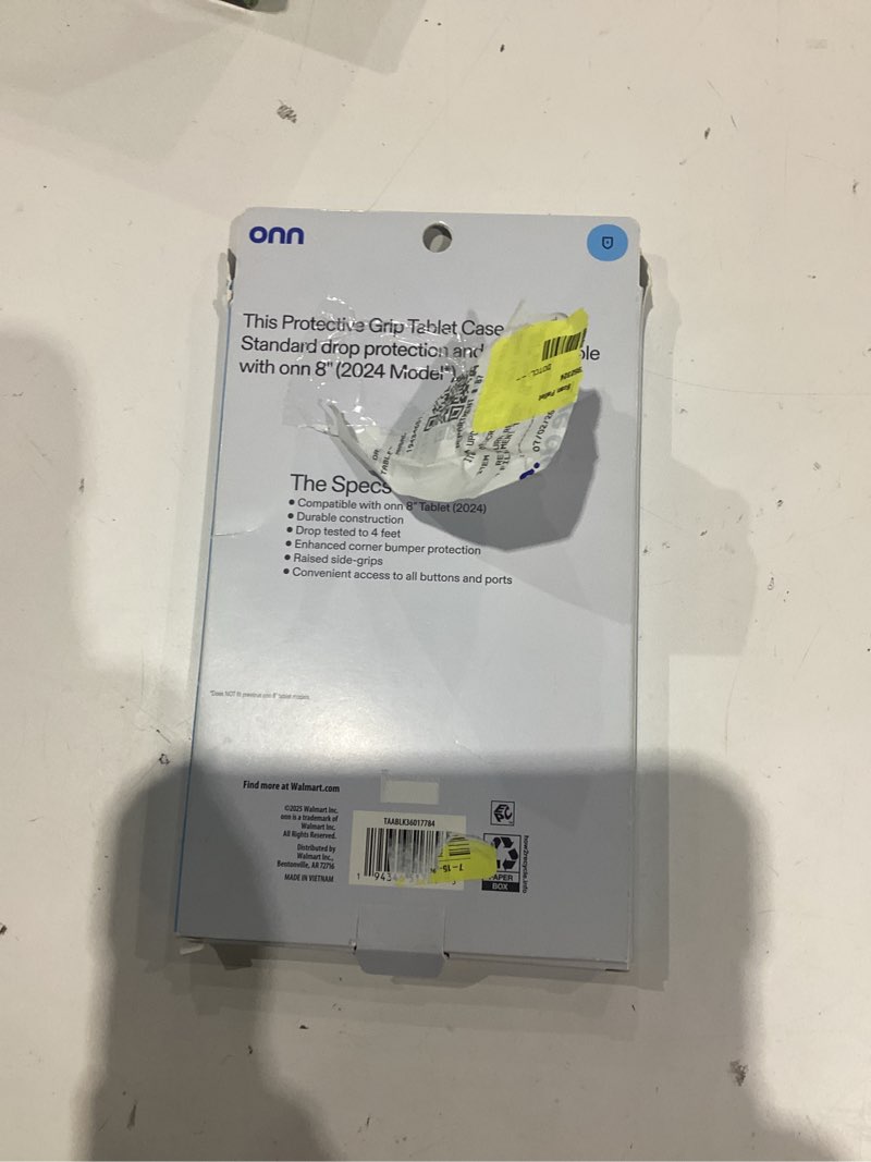 Condition photo showing As Is for onn protective grip tablet case for onn 8\" tablet (2024 model) - black