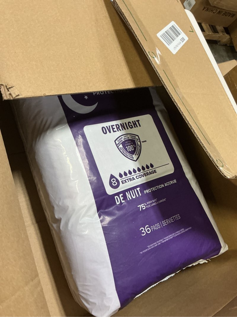 Condition photo showing New/Like New for Poise Overnight Incontinence & Postpartum Pads for Bladder Leaks, 8 Drop Extra Coverage, 72 Count (2