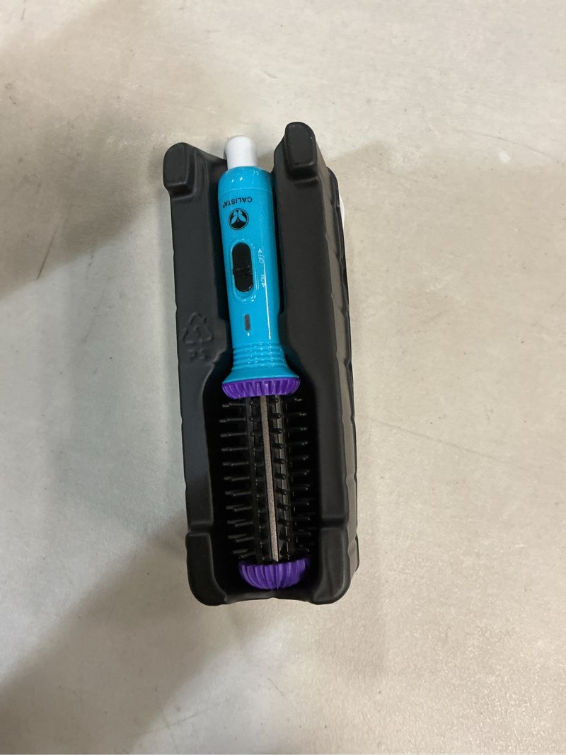Condition photo showing Good Condition for calista gogo mini heated round brush — curl, smooth & de-frizz | ionic ceramic travel hair styler | heats to 365°f in 3-5 min | dual voltage | cheetah