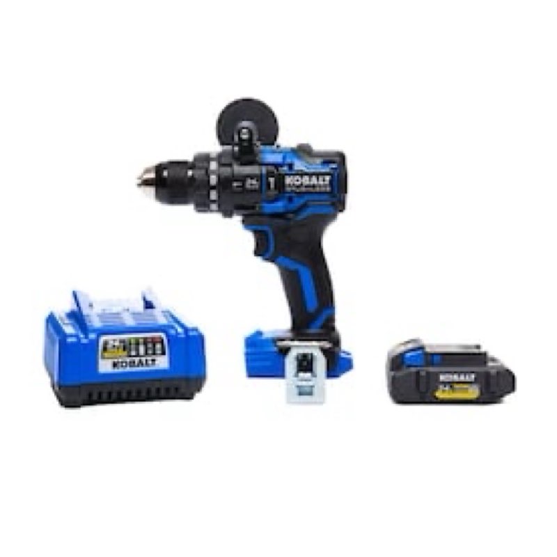 kobalt 1/2-in 24-volt max variable speed brushless cordless hammer drill ( 1 -batteries and charger)